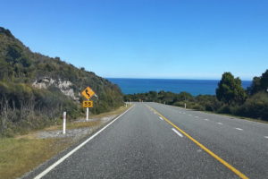 Höchstgeschwindigkeit in der Kurve in Neuseeland