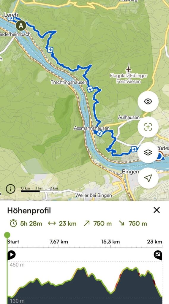 Rheinsteig Etappe 15 von Lorch nach Rüdesheim