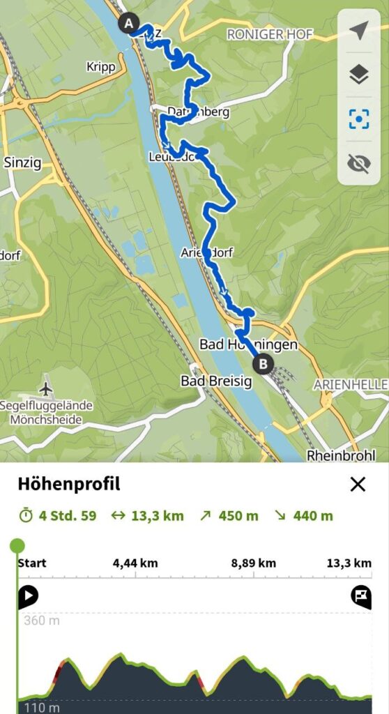 von Linz nach Bad Hönningen Rheinsteig